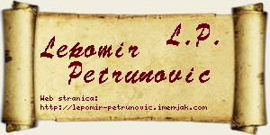 Lepomir Petrunović vizit kartica